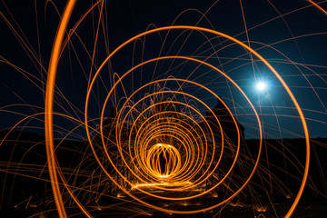 sparks and circles
