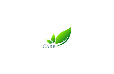 Canvas Print - leaf eco green care beauty logo