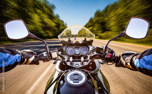 Biker First-person view Slika na platnu