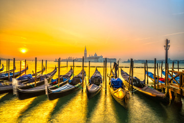 Gondolas in Venice, Italy