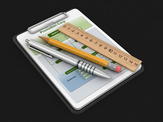 Poster - Clipboard. Image with clipping path