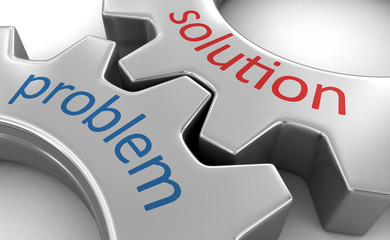 Poster - Business concept on the gearwheels. Image with clipping path