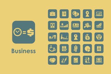 Sticker - Set of business simple icons