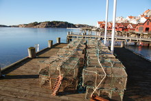 Cages For Seafood On The West Coast Of Sweden