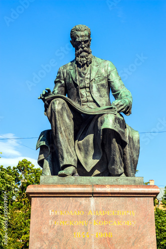 Fotografía Monument to great russian composer Nikolai Rimsky-Korsakov, St Petersburg, Russi