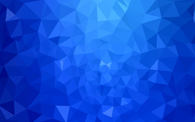 Wall Mural - Blue polygonal design pattern, which consist of triangles and gradient in origami style.