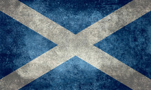 Flag Of Scotland With Distressed Vintage Treatment