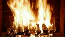 Burning Indoor Fireplace, Filmed In 4k