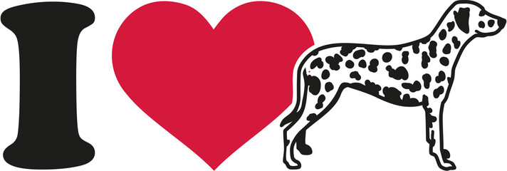 Canvas Print - I love Dalmatian icon