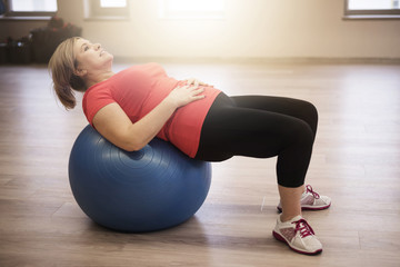 Wall Mural - It isn't easy to start workout in this age