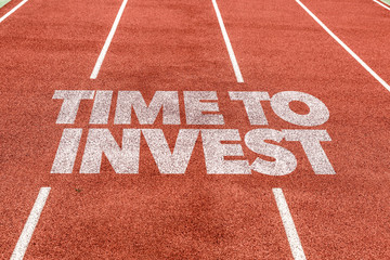 Wall Mural - Time To Invest written on running track