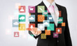 © Syda Productions - close up of man showing application menu icons