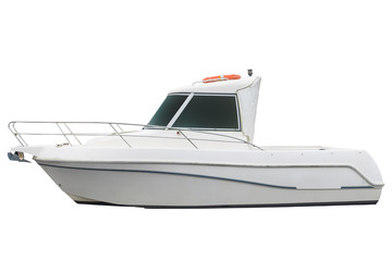 motor boat isolated on a white background