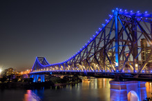The Story Bridge Crossing The Brisbane River In The Queensland City Of Brisbane