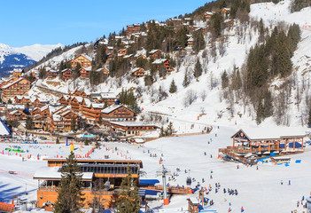 Canvas Print - Ski resort of Meribel, France