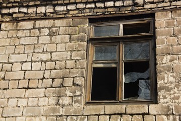 Broken old  window 