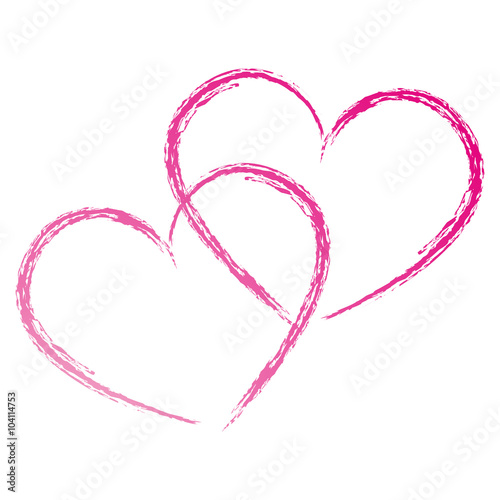 2 Herzen Handzeichnung Stock Vector | Adobe Stock