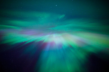 Wall Mural - northern lights corona above