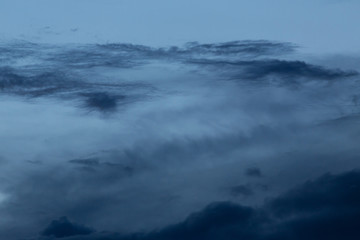 black cloud in dark night sky background