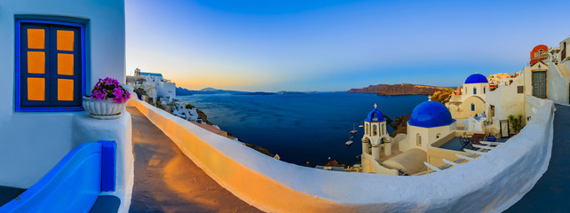 Sticker - Santorini, Greece - Oia at sunset
