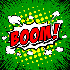 Wall Mural - Boom! - Comic Speech Bubble, Cartoon