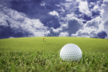  golf-ball on course soft focus