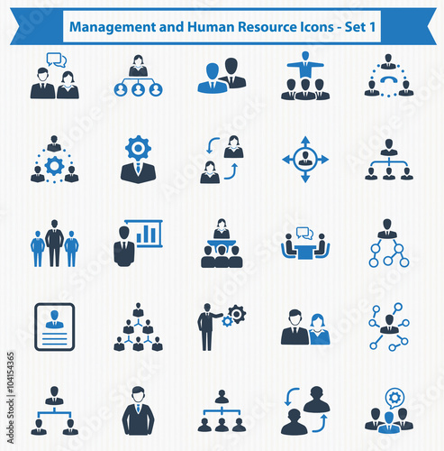 Fotografía Management and Human Resource Icons - Set 1