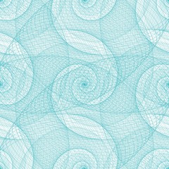Poster - Cyan seamless swirl fractal pattern background