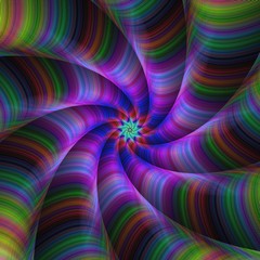 Poster - colorful abstract fractal background design