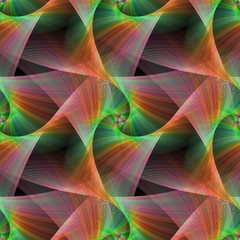 Poster - seamless color fractal veils background