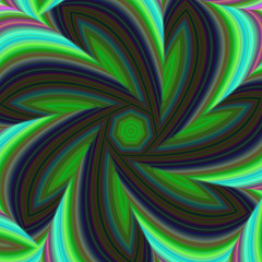 Poster - geometric abstract fractal design background