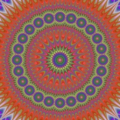 Poster - Abstract oriental star mandala fractal design
