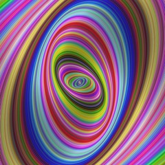 Poster - Colorful hypnosis - colorful fractal background