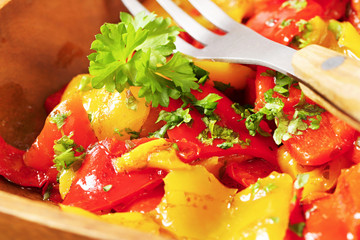 Canvas Print - Marinated peppers