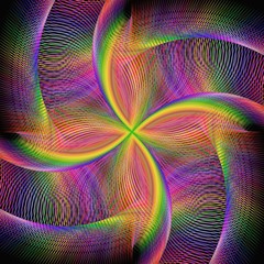 Poster - abstract rotating colorful fractal background