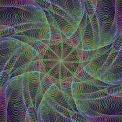 Poster - Abstract colorful wire fractal background