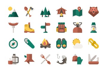 Camping icons