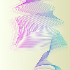 Abstract wave vintage retro lines background vector illustration