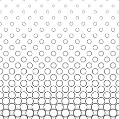 Poster - Repeating black white vector circle pattern design