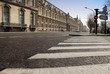 The crosswalk on the old street of Paris...