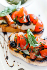 Canvas Print - bruschetta with tomato