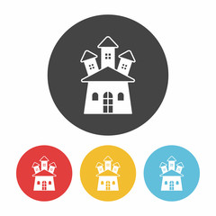 Sticker - halloween castle icon