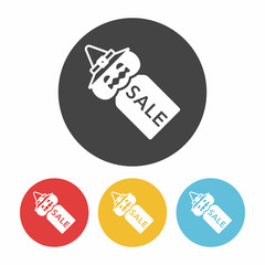 Sticker - halloween sale tag icon