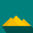 Pyramids of Egypt icon, flat style