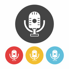 Canvas Print - record microphone icon