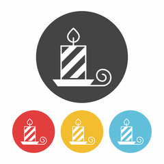 Poster - Christmas candle icon