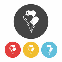 Sticker - heart balloon icon