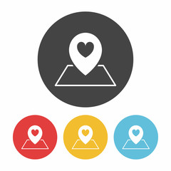 Poster - love location icon