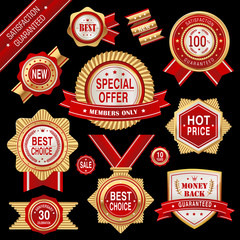 Wall Mural - golden medal label collection set