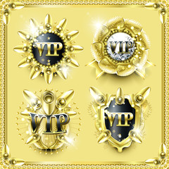 Wall Mural - splendid golden vip label collection
